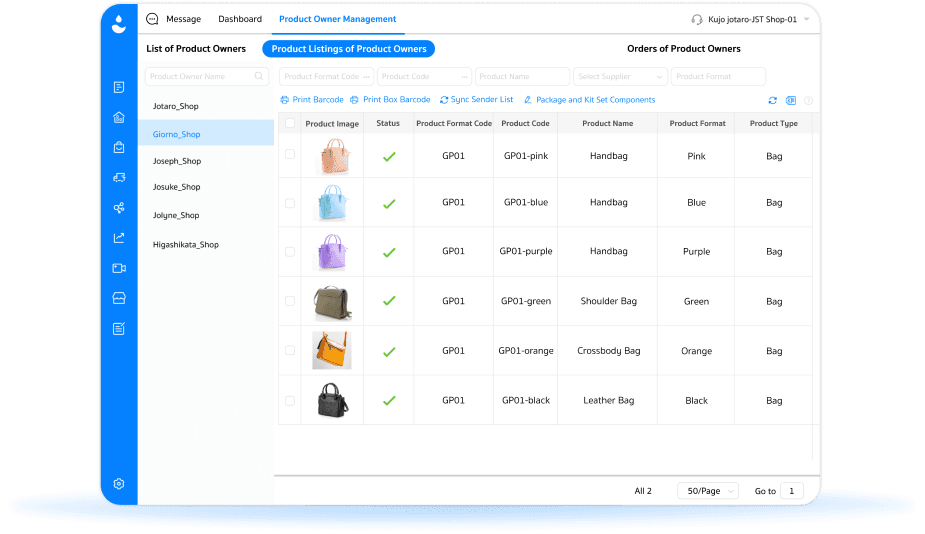 Quản lý tồn kho giữa chủ hàng và kho fulfillment