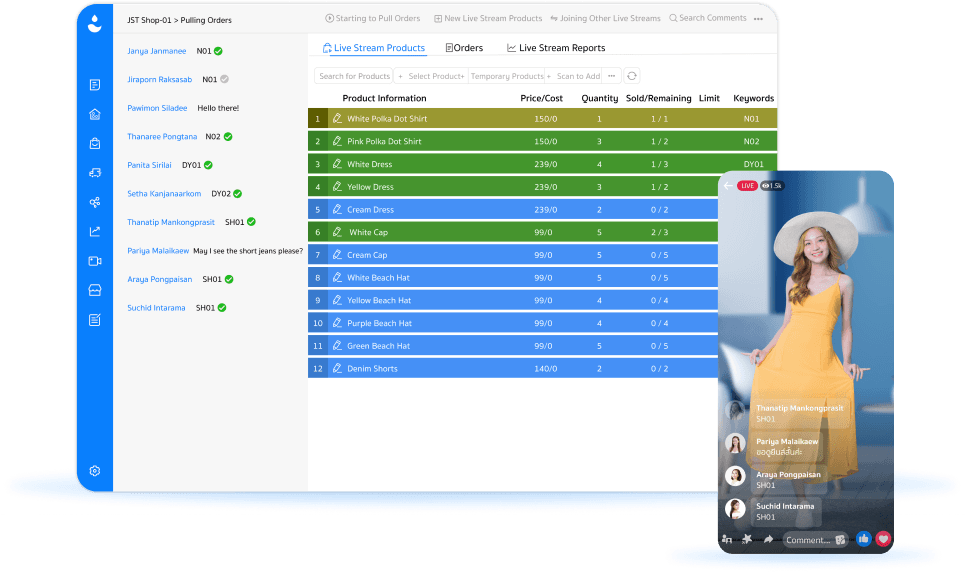 Bắt từ khóa và tạo đơn theo thời gian thực cho livestream nhỏ
