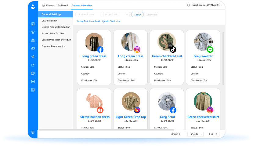 Điều phối nhiều nền tảng và nhiều cửa hàng trong một agency